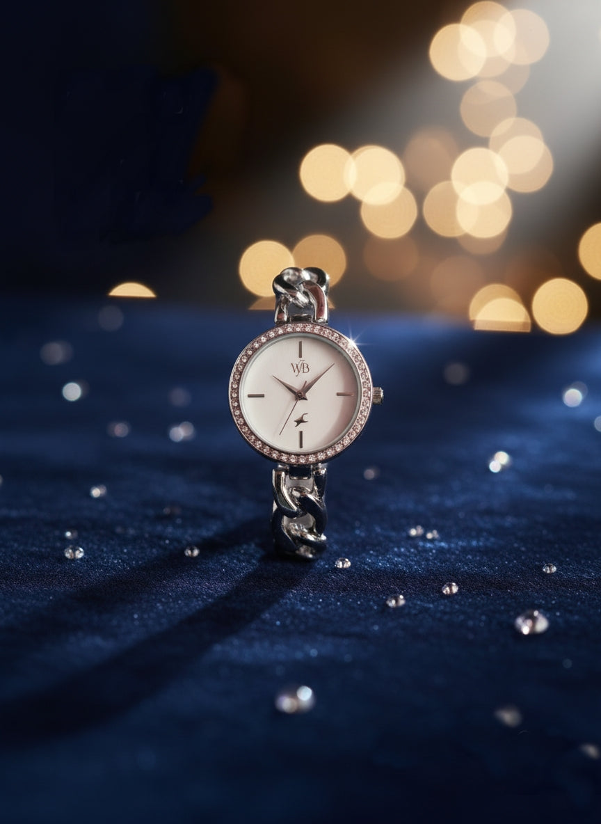 Fastrack Silver Elegance Women's Watch - Chic Stainless Steel Style