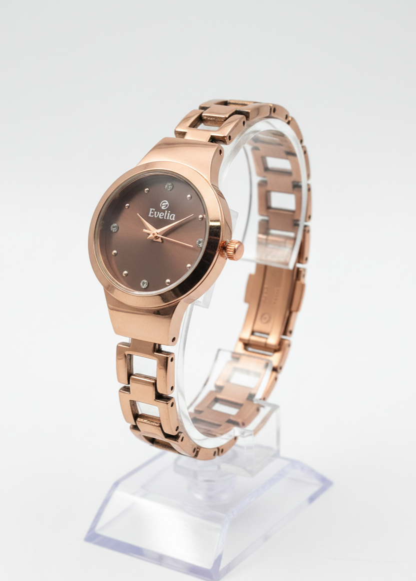 Evelia Women's Elegant Chain Watch - Minimal, Classy & Everyday Stylish