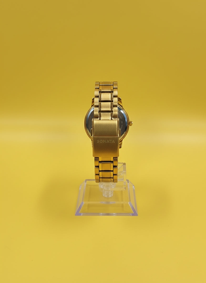 Elegant Golden Sonata Analog Watch - Timeless Luxury for Every Occasion.