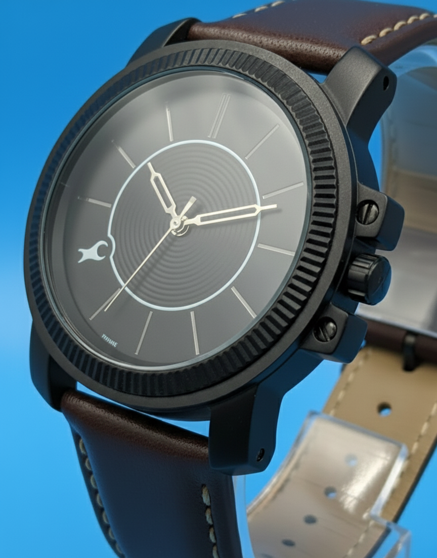 Fastrack Black Men's Analog Watch - Bold Look, Modern Attitude