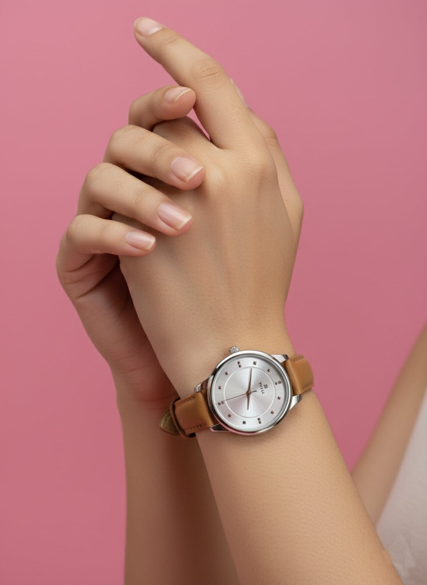 Titan Green Grace Women's Watch - Elegant Timepiece with Stylish Strap