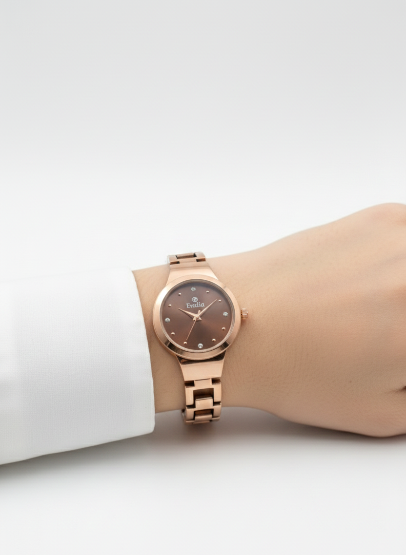 Evelia Women's Elegant Chain Watch - Minimal, Classy & Everyday Stylish