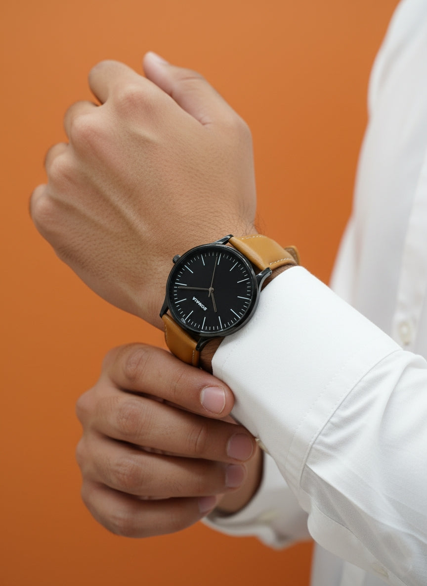 Sonata Blaze Orange Strap Watch - Style with a Spark.