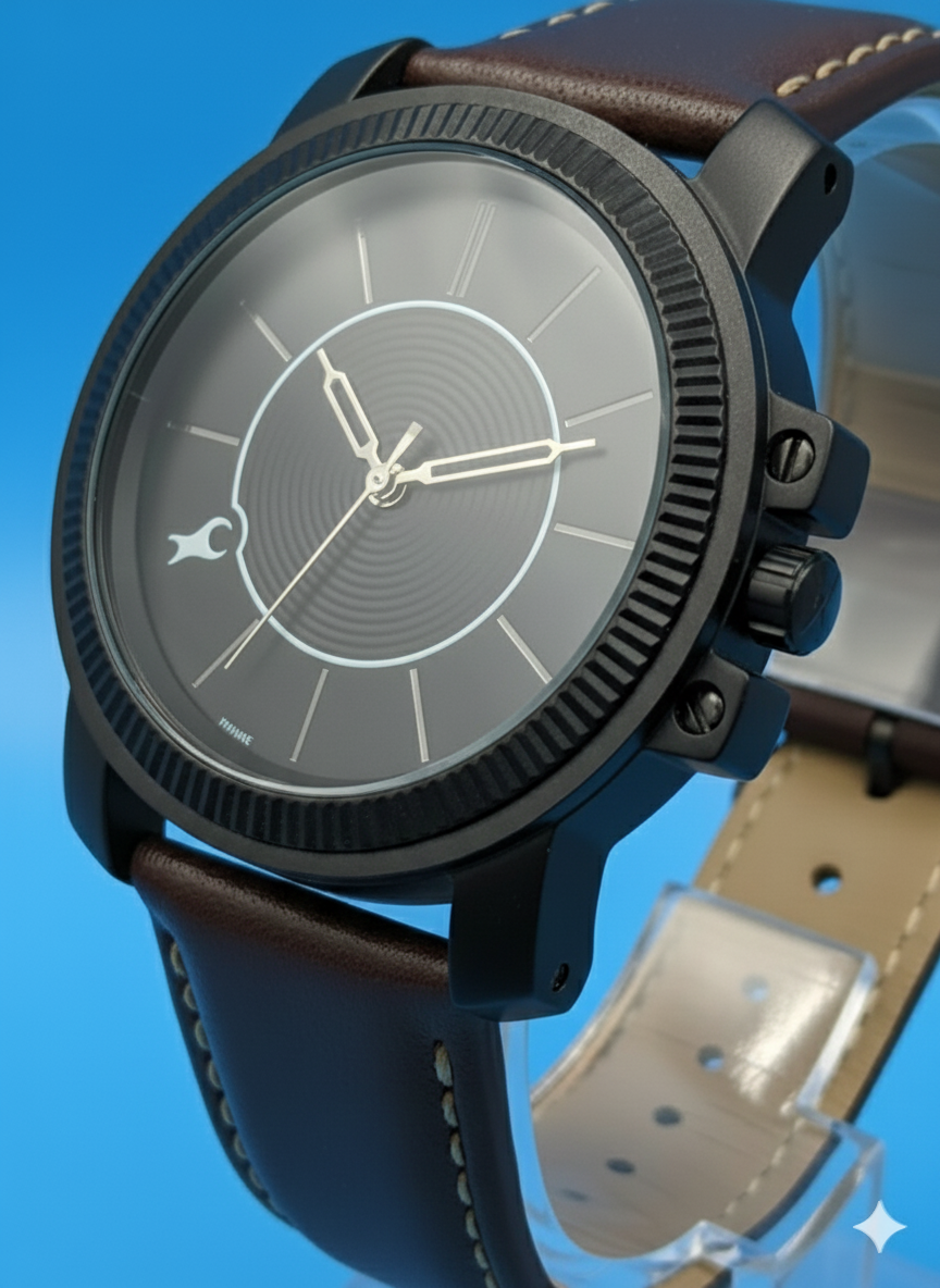 Fastrack Black Men's Analog Watch - Bold Look, Modern Attitude