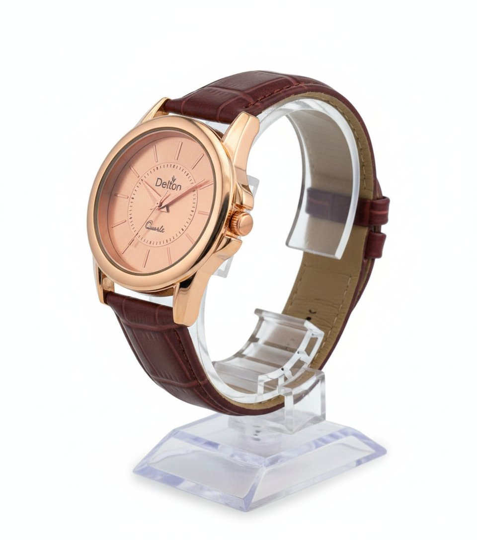 The Delton Royal Golden Watch brings a luxurious shine to your everyday style