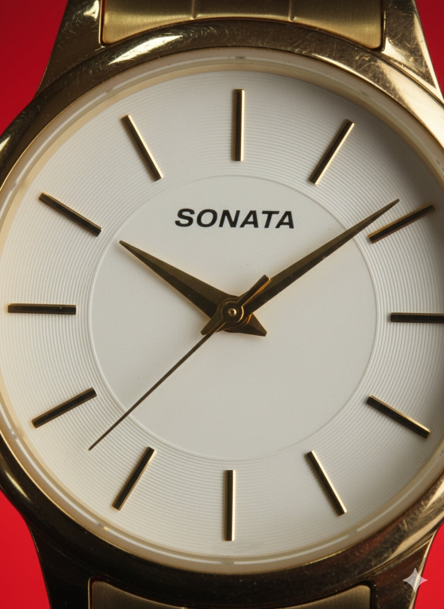 Sonata Radiant Gold Women's Stylish Analog Watch
