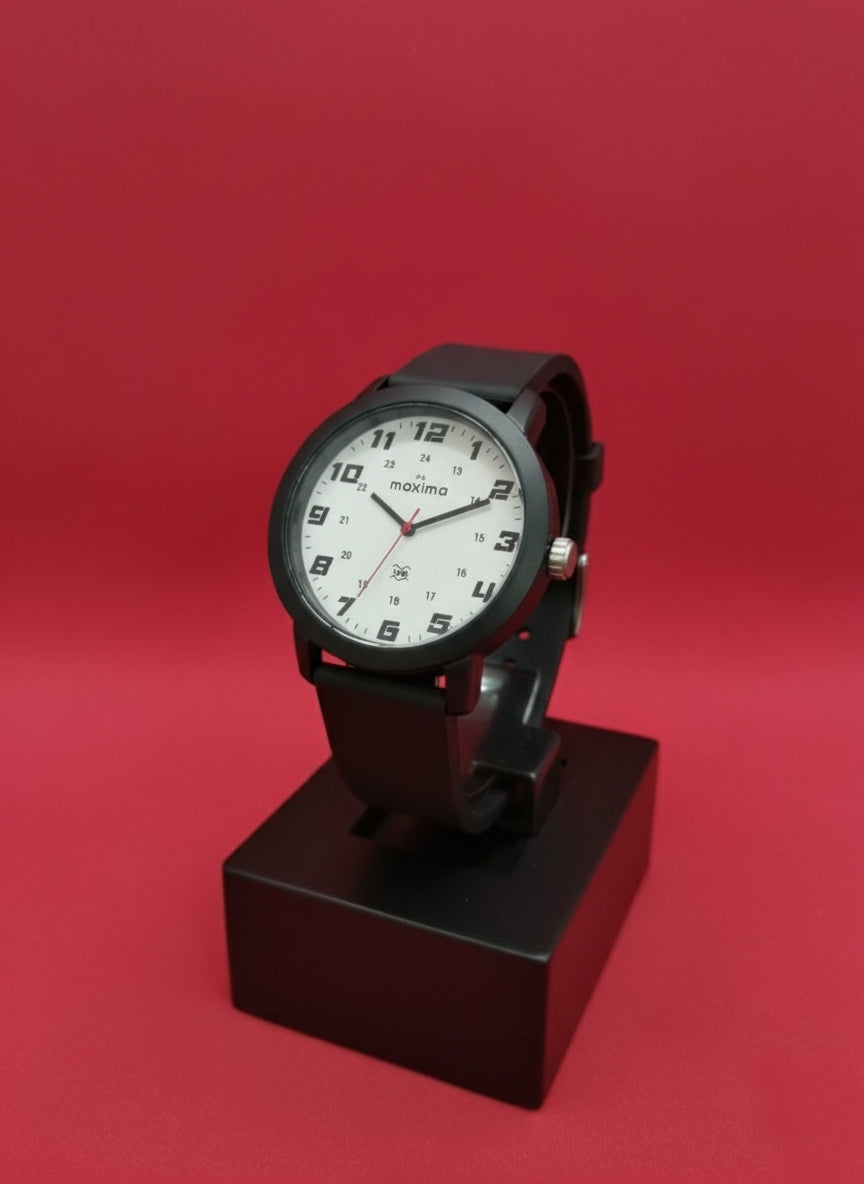 Maxima Analog Watch - Elegant Design for Everyday Style. Best for waterproof and with rubber strip.