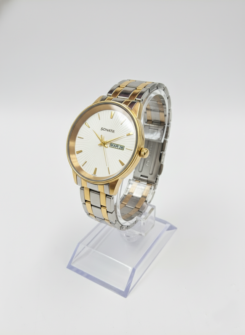 Sonata Golden Men's Analog Watch - Royal Look, Classic Elegance