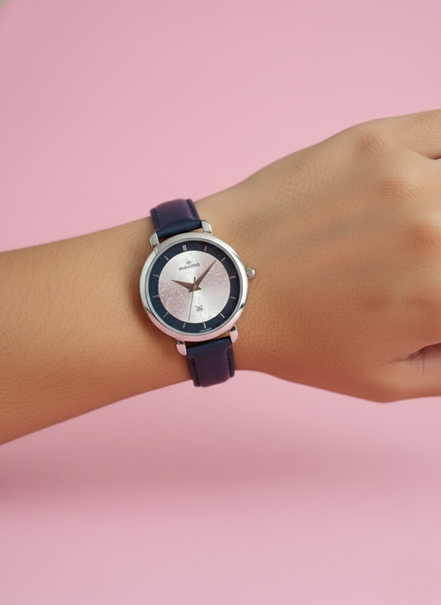 Maxima Women's Silver Stainless Steel Watch - Modern & Stylish