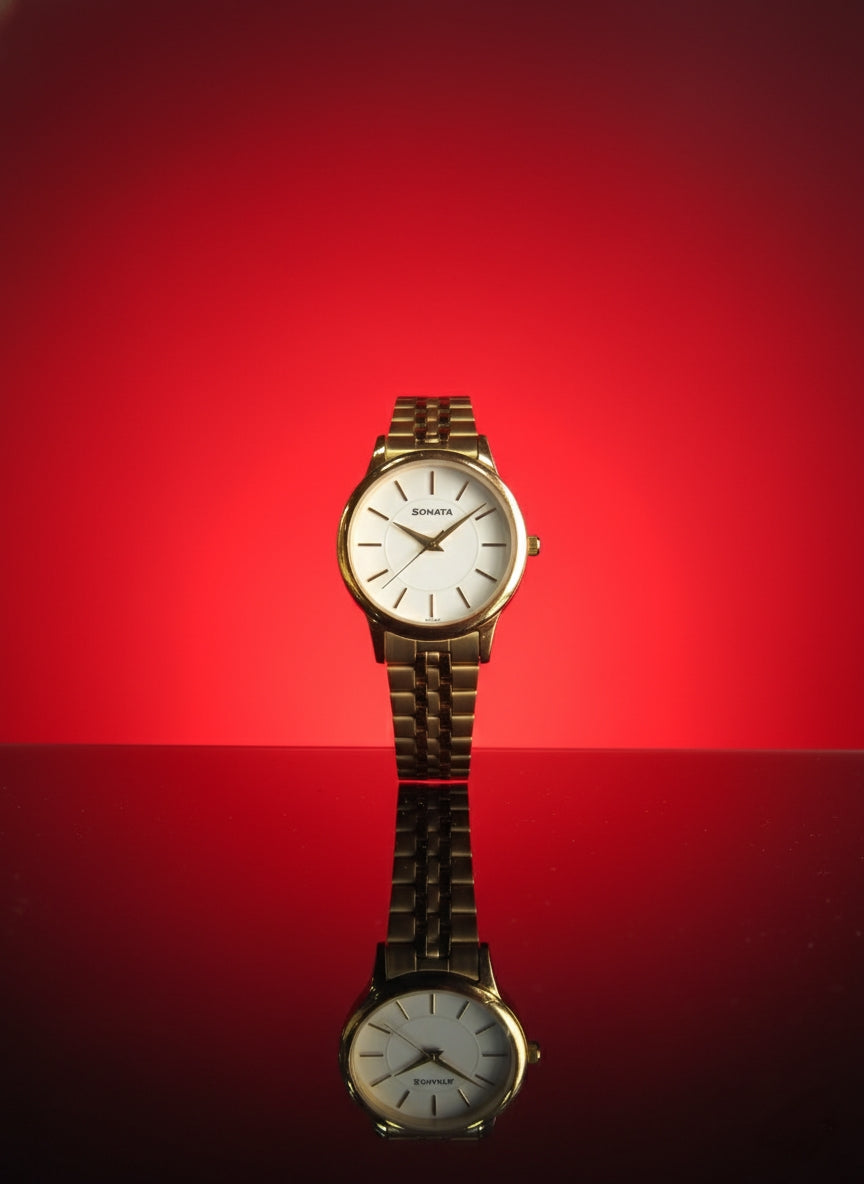 Sonata Radiant Gold Women's Stylish Analog Watch