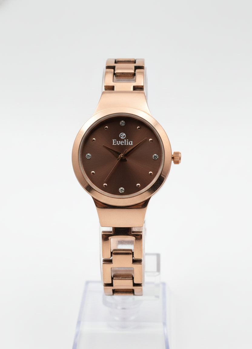 Evelia Women's Elegant Chain Watch - Minimal, Classy & Everyday Stylish