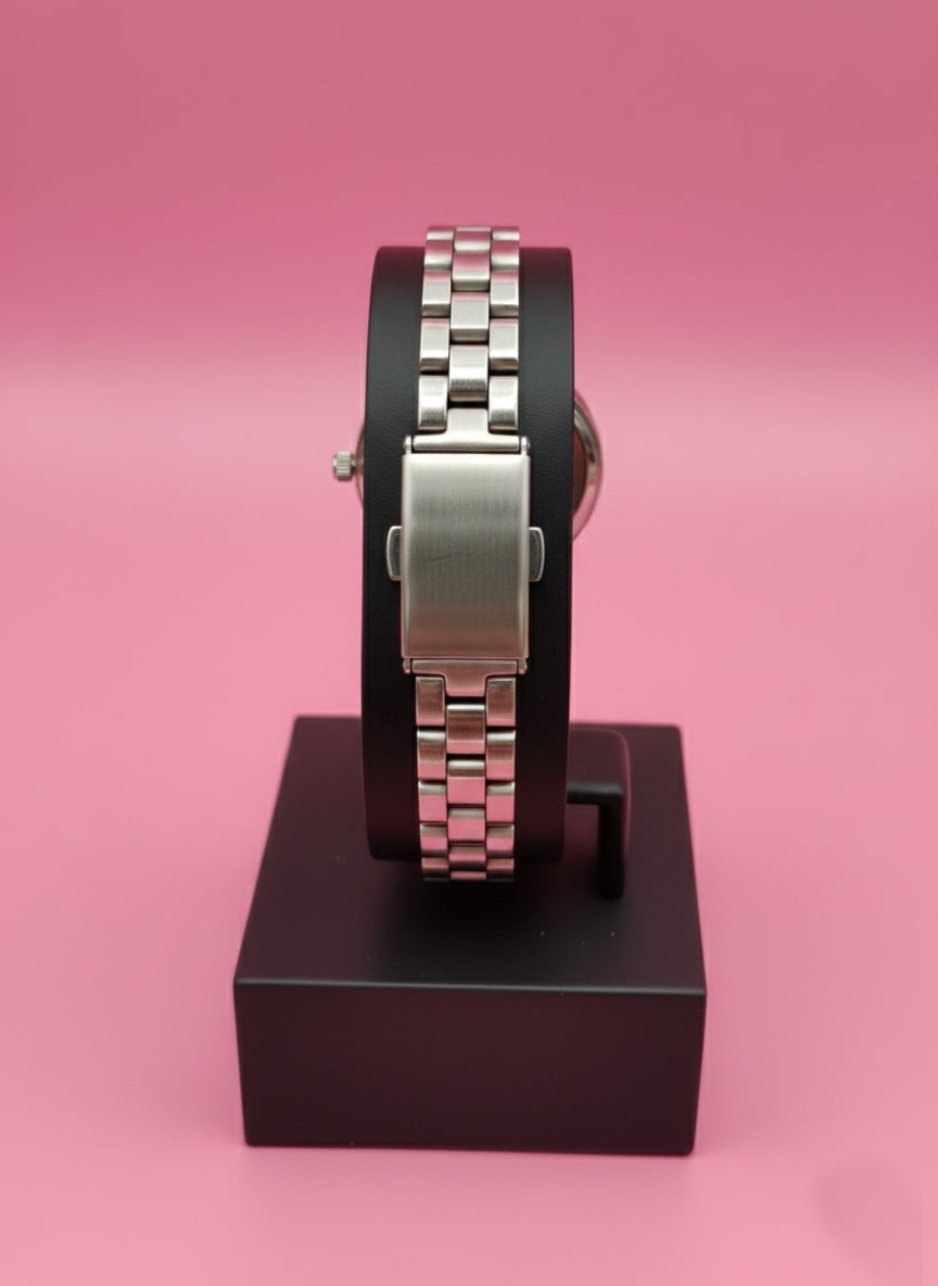 Sonata Women's Silver Stainless Steel Analog Watch - Modern & Stylish.