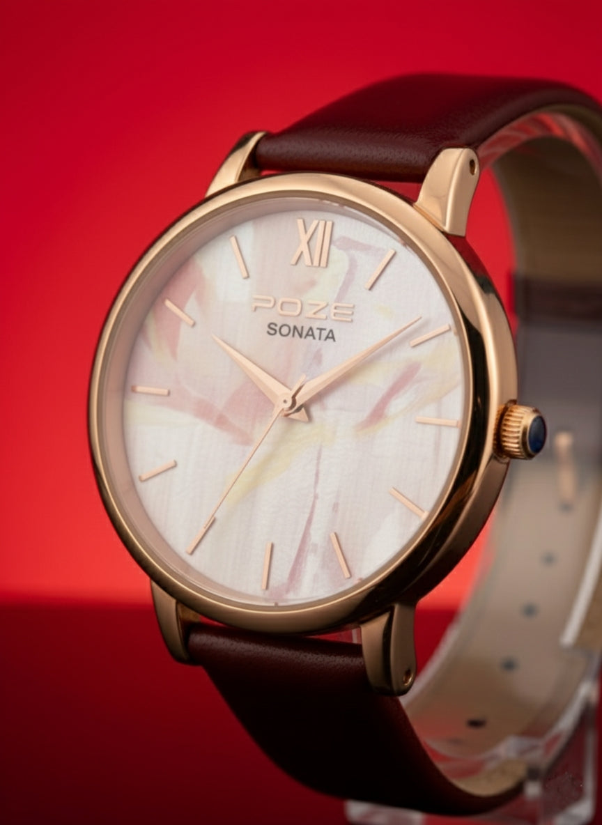 Sonata Poze Modern Style Analog Watch