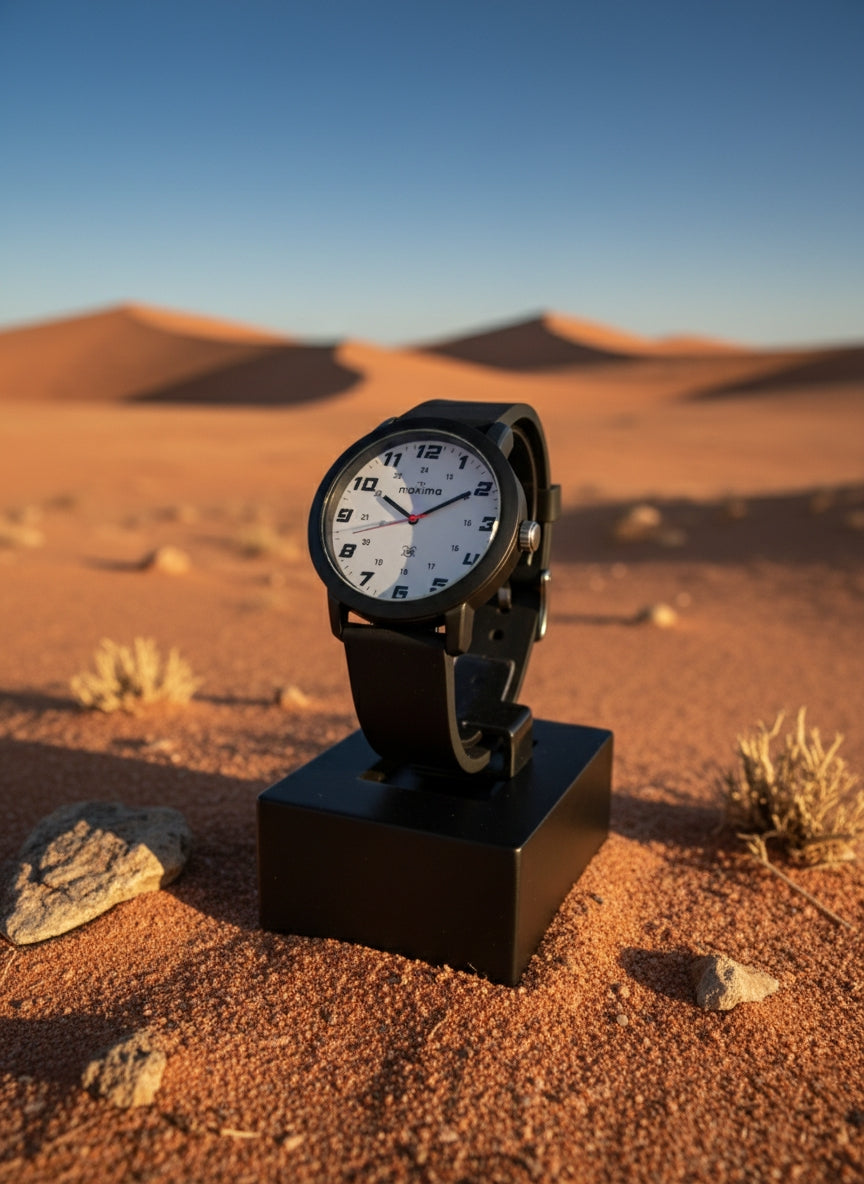 Maxima Analog Watch - Elegant Design for Everyday Style. Best for waterproof and with rubber strip.