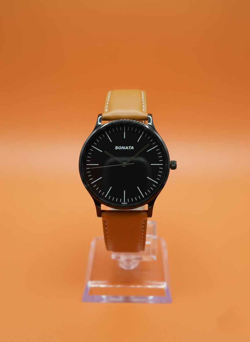 Sonata Blaze Orange Strap Watch - Style with a Spark.