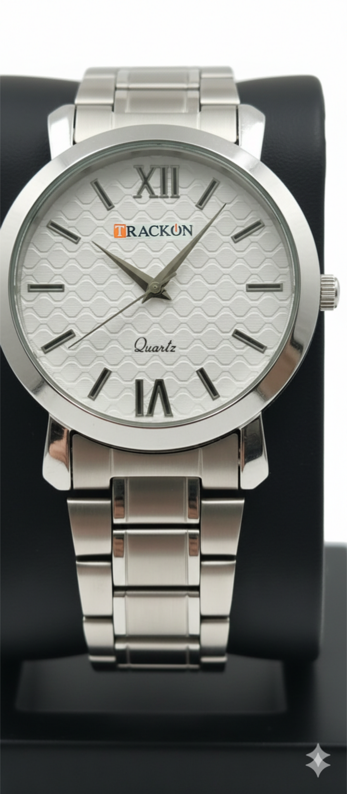 Trackon Silver Classic - Premium Chain Watch