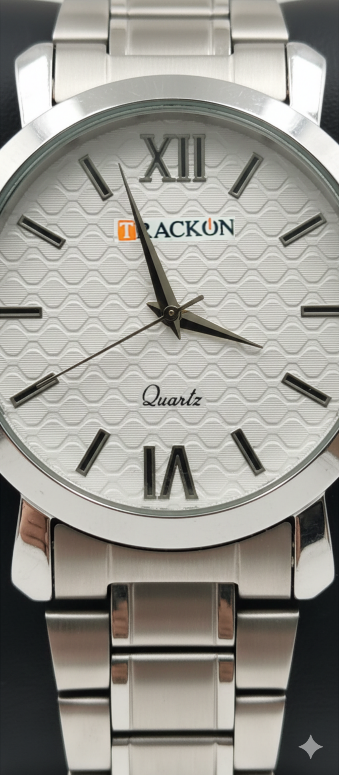 Trackon Silver Classic - Premium Chain Watch