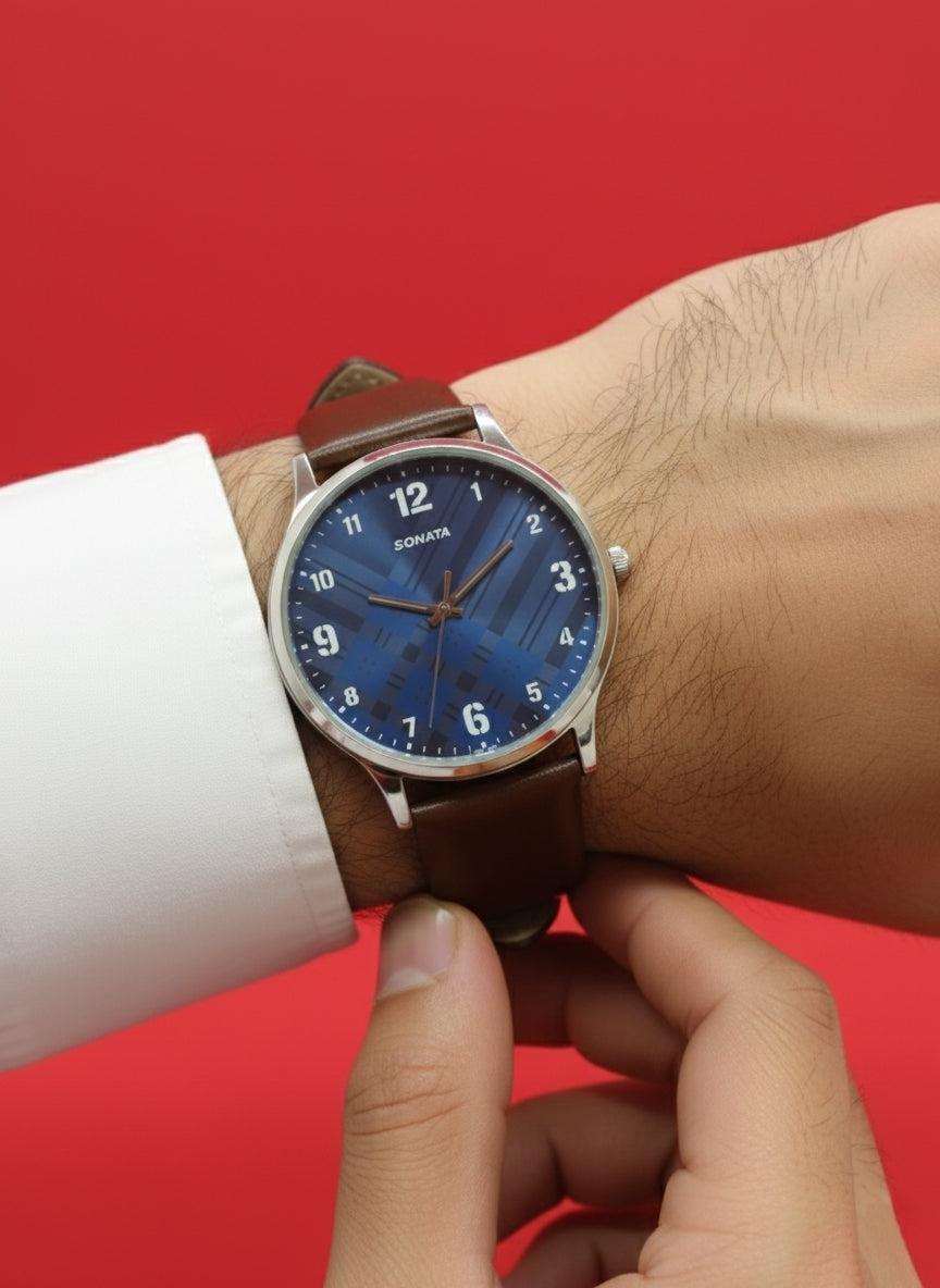 Sonata Men's Stylish Analog Watch - Bold Design, Lasting Performance