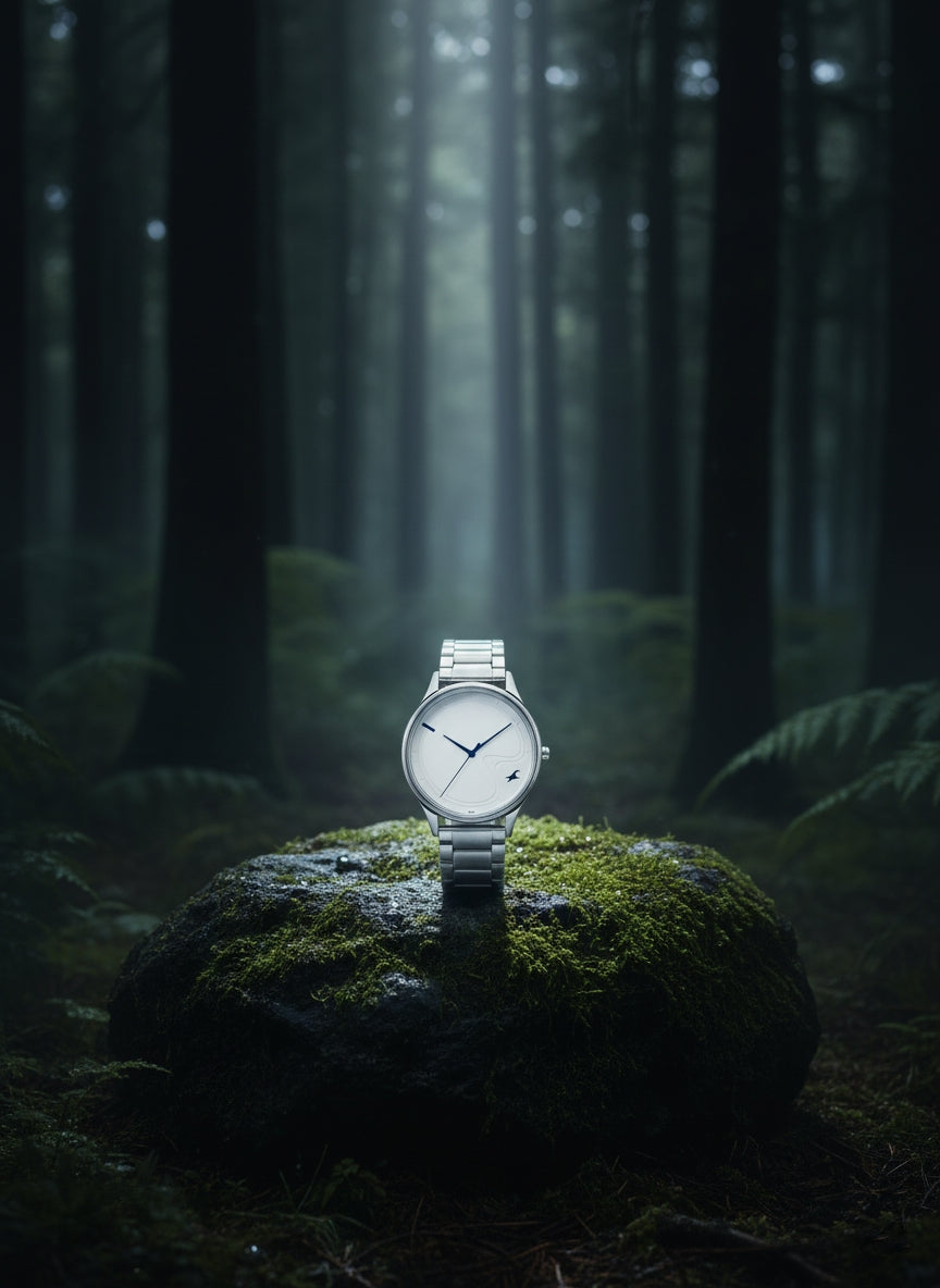 Fastrack Silver Edge Analog Watch - Bold Shine, Timeless Style.